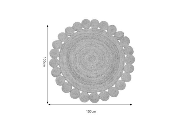Χαλί Voni Inart φυσικό γιούτα100x100x1εκ 302-000006