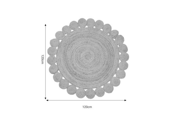 Χαλί Voni Inart φυσικό γιούτα120x120x1εκ 302-000007