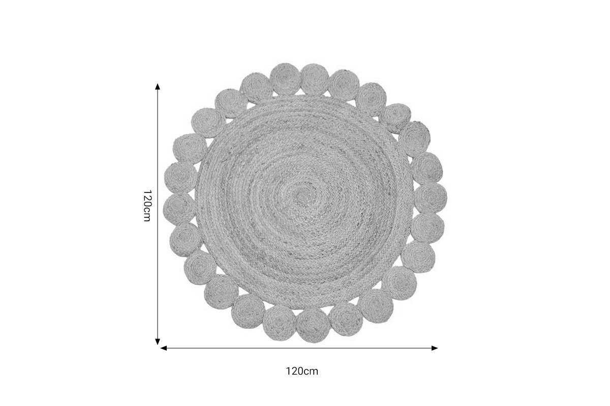Χαλί Voni Inart φυσικό γιούτα120x120x1εκ 302-000007