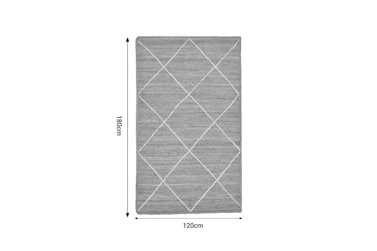Χαλί Strike Inart μπεζ-εκρού γιούτα 120x180x1εκ  302-000008