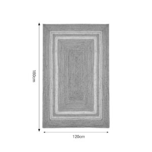 Χαλί Mazir Inart μπεζ-εκρού γιούτα 120x180x1εκ 302-000009