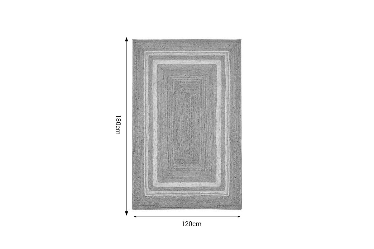 Χαλί Mazir Inart μπεζ-εκρού γιούτα 120x180x1εκ 302-000009