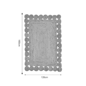 Χαλί Doze Inart μπεζ 100% γιούτα 120x180x1εκ 302-000010