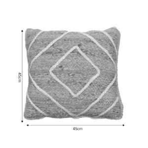 Μαξιλάρι Teddiens Inart φυσικό 100% γιούτα 45x45x2.5εκ 302-000018