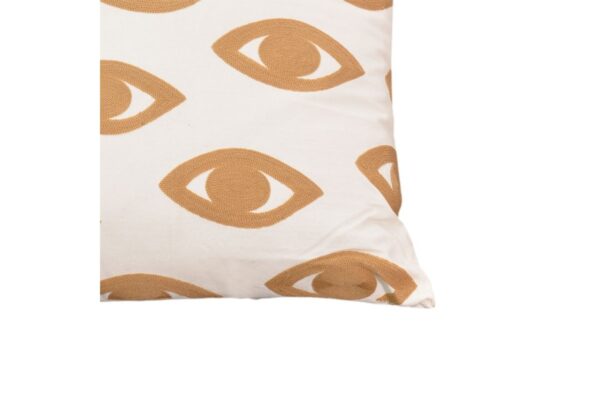 Μαξιλάρι Eyes Inart φυσικό-λευκό ύφασμα 60x60x2.5εκ 302-000020