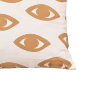 Μαξιλάρι Eyes Inart φυσικό-λευκό ύφασμα 60x60x2.5εκ 302-000020