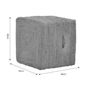 Σκαμπό Tresa Inart φυσικό 100% γιούτα 40x40x40εκ 302-000025