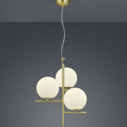 Κρεμαστό Φωτιστικό Trio Lighting E14 Ορείχαλκος Ματ Μεταλλικό 302000308