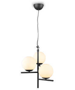 Κρεμαστό Φωτιστικό Trio Lighting 3xE14 Μαύρο Ματ Μεταλλικό – 302000332