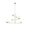 Κρεμαστό Φωτιστικό Trio Lighting PURE 6x E14 Ορείχαλκος Ματ Μεταλλικό, Περιστρεφόμενο – 302000608