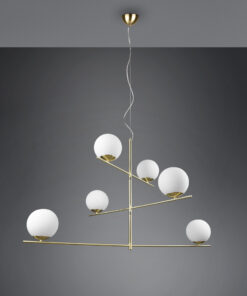 Κρεμαστό Φωτιστικό Trio Lighting PURE 6x E14 Ορείχαλκος Ματ Μεταλλικό, Περιστρεφόμενο – 302000608