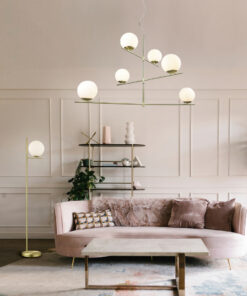 Κρεμαστό Φωτιστικό Trio Lighting PURE 6x E14 Ορείχαλκος Ματ Μεταλλικό, Περιστρεφόμενο – 302000608