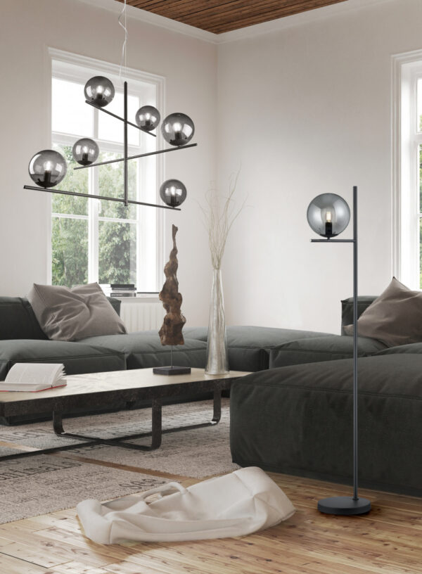 Κρεμαστό Φωτιστικό Trio Lighting PURE  6x E14 Ανθρακί Μεταλλικό   – 302000642