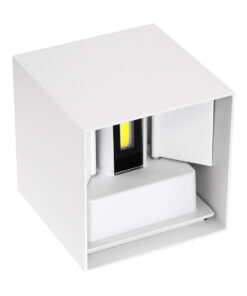 GloboStar® AXIS-S 60566 Φωτιστικό Τοίχου – Απλίκα Αρχιτεκτονικού Φωτισμού Εσωτερικού/Εξωτερικού Χώρου Up & Down LED 10W 1250lm 10 έως 60° AC 220-240V Αδιάβροχο IP65 Μ10 x Π10 x Υ10cm – Ψυχρό Λευκό 6000K – Λευκό – Bridgelux Chip – 3 Χρόνια Εγγύηση