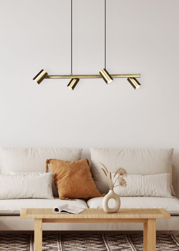 Κρεμαστό Φωτιστικό Trio Lighting MARLEY  4x GU10 Παλιός Ορείχαλκος Μεταλλικό   – 302400404