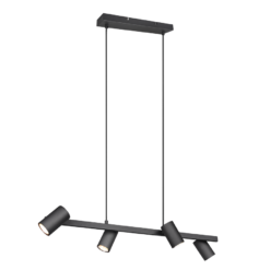 Κρεμαστό Φωτιστικό Trio Lighting MARLEY 4x GU10 Μαύρο Ματ Μεταλλικό – 302400432