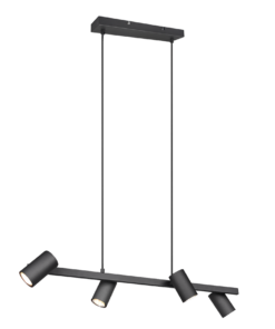 Κρεμαστό Φωτιστικό Trio Lighting MARLEY 4x GU10 Μαύρο Ματ Μεταλλικό – 302400432