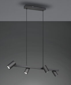 Κρεμαστό Φωτιστικό Trio Lighting MARLEY 4x GU10 Μαύρο Ματ Μεταλλικό – 302400432