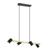 Κρεμαστό Φωτιστικό Trio Lighting MARLEY  4x GU10 Schwarz-Gold Μεταλλικό   – 302400480