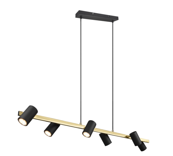 Κρεμαστό Φωτιστικό Trio Lighting MARLEY  6x GU10 Schwarz-Gold Μεταλλικό   - 302400680