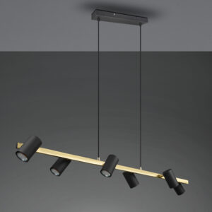 Κρεμαστό Φωτιστικό Trio Lighting MARLEY  6x GU10 Schwarz-Gold Μεταλλικό   – 302400680