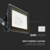 Wi-Fi Smart LED Προβολέας 10W V-TAC Μαύρος 725lm RGB+W Dimmable CCT IP65  – 3006