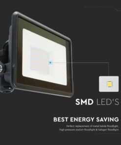 Wi-Fi Smart LED Προβολέας 10W V-TAC Μαύρος 725lm RGB+W Dimmable CCT IP65 – 3006