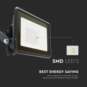 Wi-Fi Smart LED Προβολέας 10W V-TAC Μαύρος 725lm RGB+W Dimmable CCT IP65  – 3006
