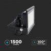 Wi-Fi Smart LED Προβολέας 10W V-TAC Μαύρος 725lm RGB+W Dimmable CCT IP65  – 3006