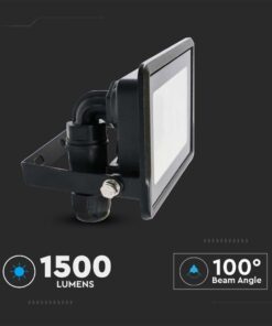 Wi-Fi Smart LED Προβολέας 10W V-TAC Μαύρος 725lm RGB+W Dimmable CCT IP65 – 3006