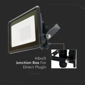 Wi-Fi Smart LED Προβολέας 10W V-TAC Μαύρος 725lm RGB+W Dimmable CCT IP65  – 3006