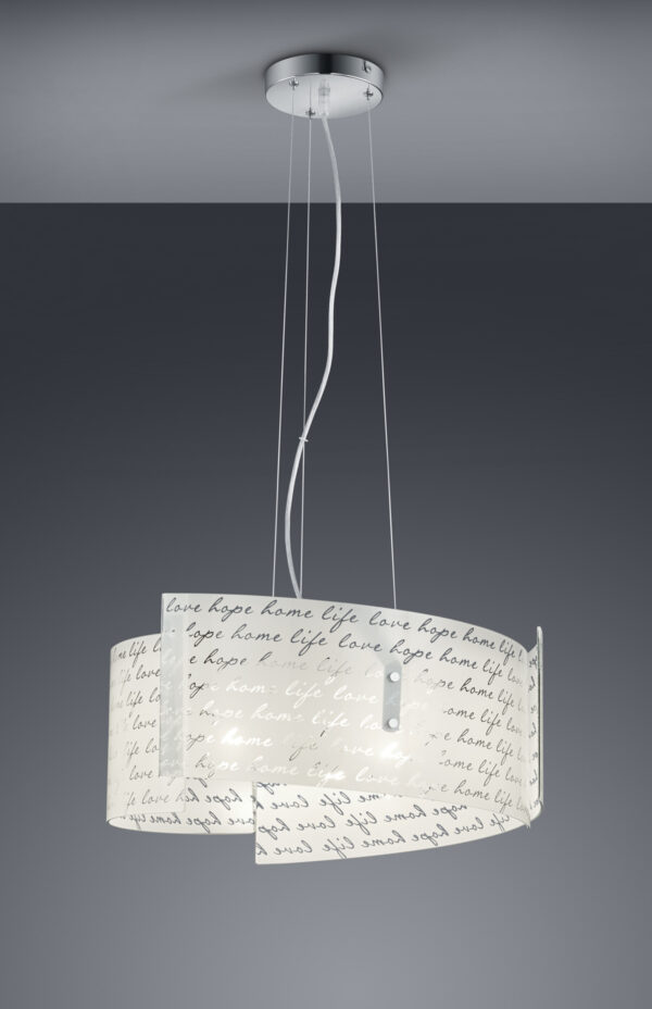Κρεμαστό Φωτιστικό Trio Lighting   E27 με Λευκό Γυαλί 302500301