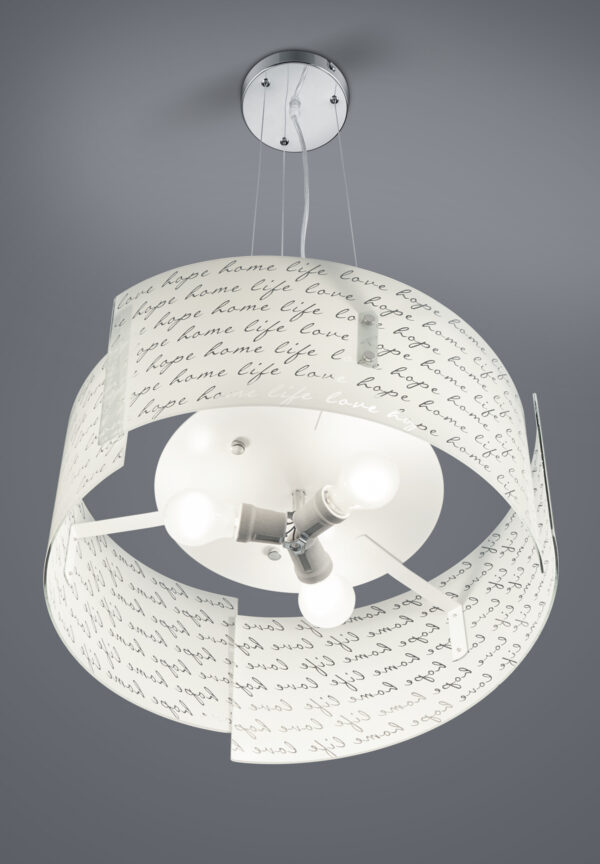 Κρεμαστό Φωτιστικό Trio Lighting   E27 με Λευκό Γυαλί 302500301