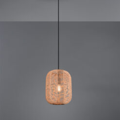 Κρεμαστό Φωτιστικό Trio Lighting E27 Καφέ Sisal 303000132