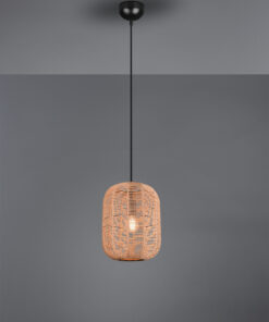 Κρεμαστό Φωτιστικό Trio Lighting E27 Καφέ Sisal 303000132