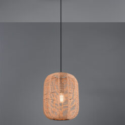 Κρεμαστό Φωτιστικό Trio Lighting E27 Καφέ Sisal 303090132