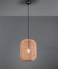 Κρεμαστό Φωτιστικό Trio Lighting E27 Καφέ Sisal 303090132