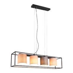 Φωτιστικό Οροφής Trio Lighting 4xE27 Μαύρου Χρώματος – 303100417