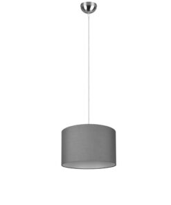 Κρεμαστό Φωτιστικό Νίκελ Ματ & Γκρι Αμπαζούρ HOTEL 1xE27 Φ40 Trio Lighting – 303300111