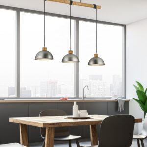 Κρεμαστό Φωτιστικό Trio Lighting   E27 Νίκελ Αντικέ Μεταλλικό    303400367