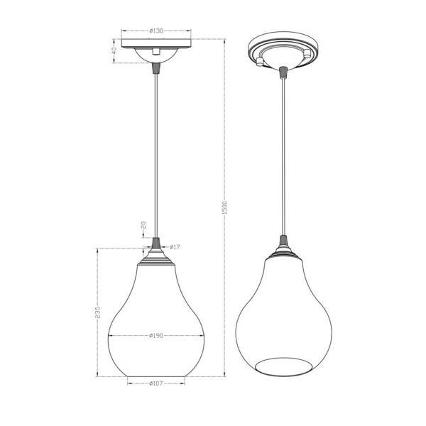 Κρεμαστό Φωτιστικό Trio Lighting   E14 Αντικέ Ορείχαλκος Μεταλλικό    303700104