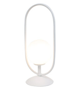 InLight Επιτραπέζιο φωτιστικό σε λευκή απόχρωση και λευκή οπαλίνα 1XG9 D:40cm (3041-WH)