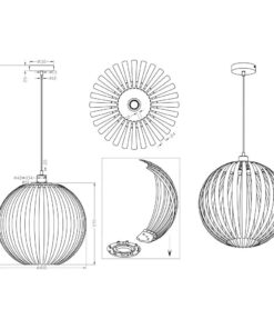 Κρεμαστό Φωτιστικό Trio Lighting E27 Διάφανο Ακρυλικό 304100100