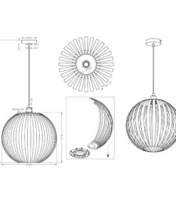 Κρεμαστό Φωτιστικό Trio Lighting E27 Χρώμιο Ακρυλικό 304100106