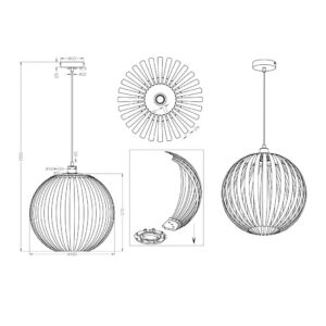 Κρεμαστό Φωτιστικό Trio Lighting   E27 Χρώμιο Ακρυλικό    304100106