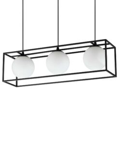IDEAL LUX Κρεμαστό Φωτιστικό LINGOTTO 3xE14 Μαύρου Χρώματος – 304144