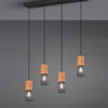 Κρεμαστό Φωτιστικό Trio Lighting   E27 Μαύρο Ματ Μεταλλικό    304300432