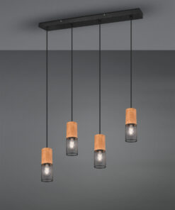 Κρεμαστό Φωτιστικό Trio Lighting E27 Μαύρο Ματ Μεταλλικό 304300432