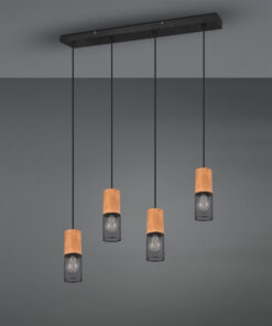 Κρεμαστό Φωτιστικό Trio Lighting E27 Μαύρο Ματ Μεταλλικό 304300432