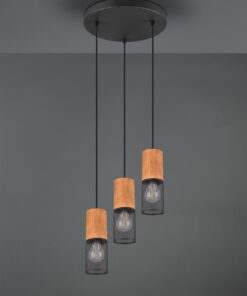 Κρεμαστό Φωτιστικό Trio Lighting E27 Μαύρο Ματ Μεταλλικό 304330332